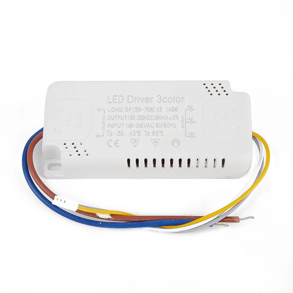 LED Driver 24W 40W 50W 60W 70W LED Power Supply Unit Lighting Transformers 3 Color Adapter For Lights DIY Panel Lamp 50-60HZ