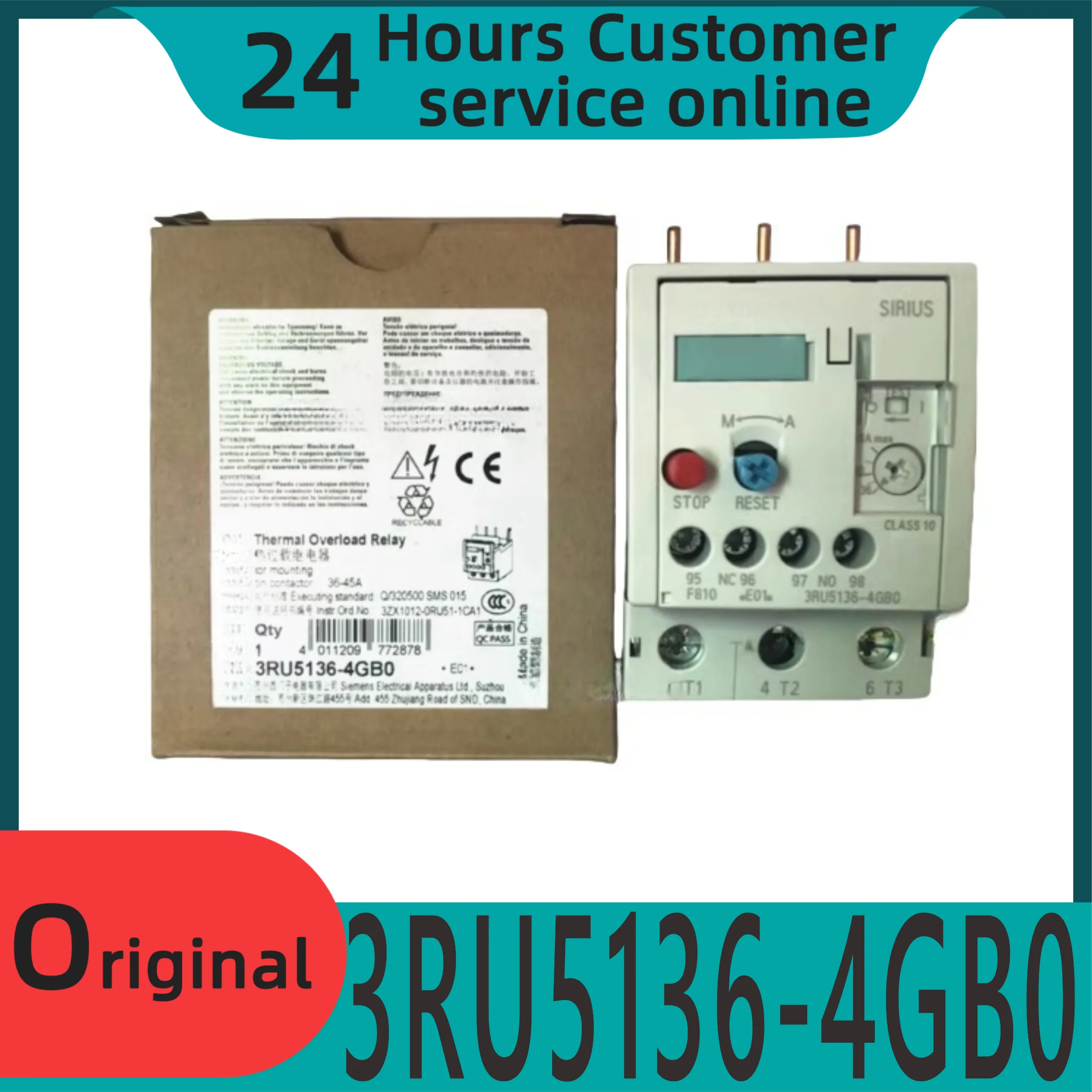 

New original sub thermal overload relay 3RU5136-4GB0 36-45A 3RU5136-4HB0