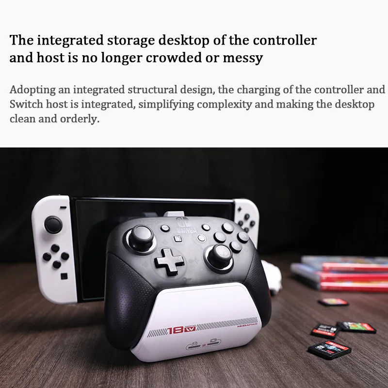 MOBAPAD Charging Dock For Switch Pro Controllers With TV Mode 4K HDMI Output and 100W PD3.0 Charging Game Accessories