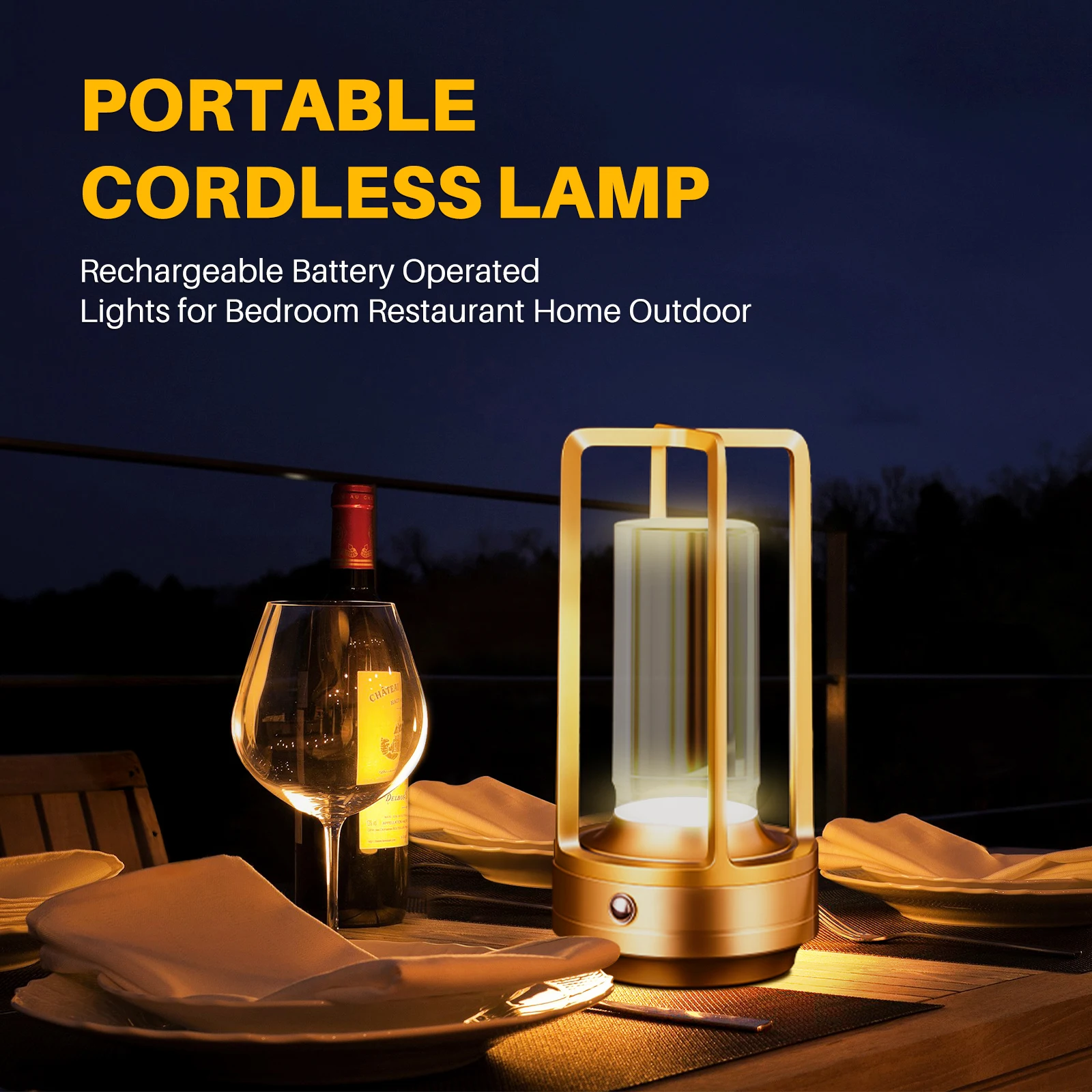 

Led Cordless Table Lamp Industrial Style Desk Lamps Outdoor Camping Atmosphere Light Restaurant Creative Beside Night Lights