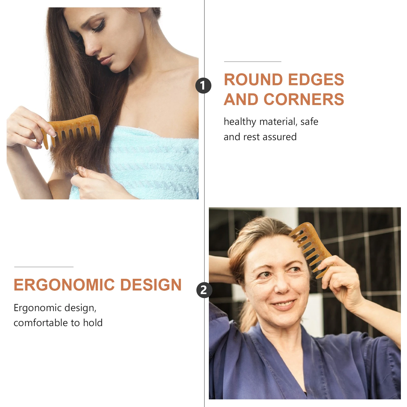 

Hair Accessories Wooden Comb Massage Massager Brush for Light Brown Boxwood Miss