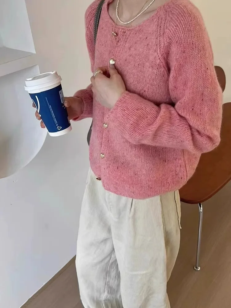 Ele Camere Cárdigan abierto Largo Sve redondo Ne Color puro Top de punto Viaje Antienvejecimiento Otoño Invierno Nuevo Sle Exterior...