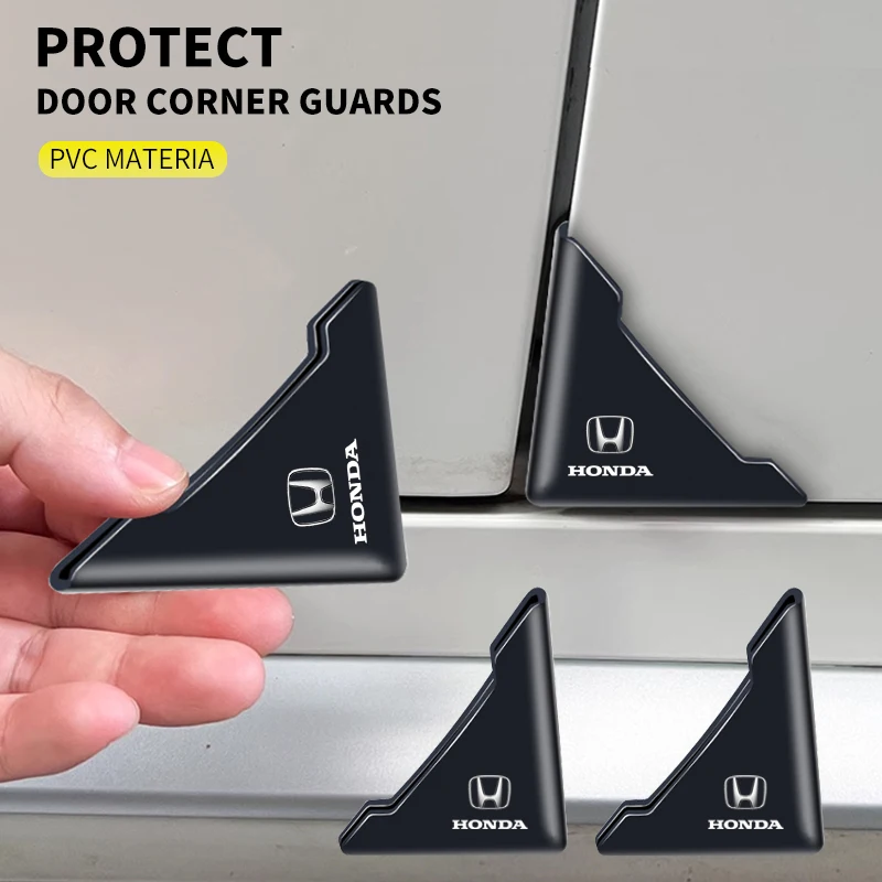 2pcs Silicone Car Door Corner Cover Bumper Scratch Protector For Honda Civic Fit Jazz Accord CRV HRV City Odyssey Passport Pilot