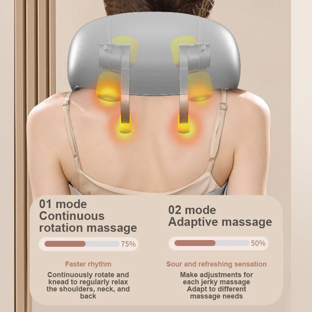 2-speed Electric Cervical Spine Massager Adjustable Neck Massage Instrument For Women Men