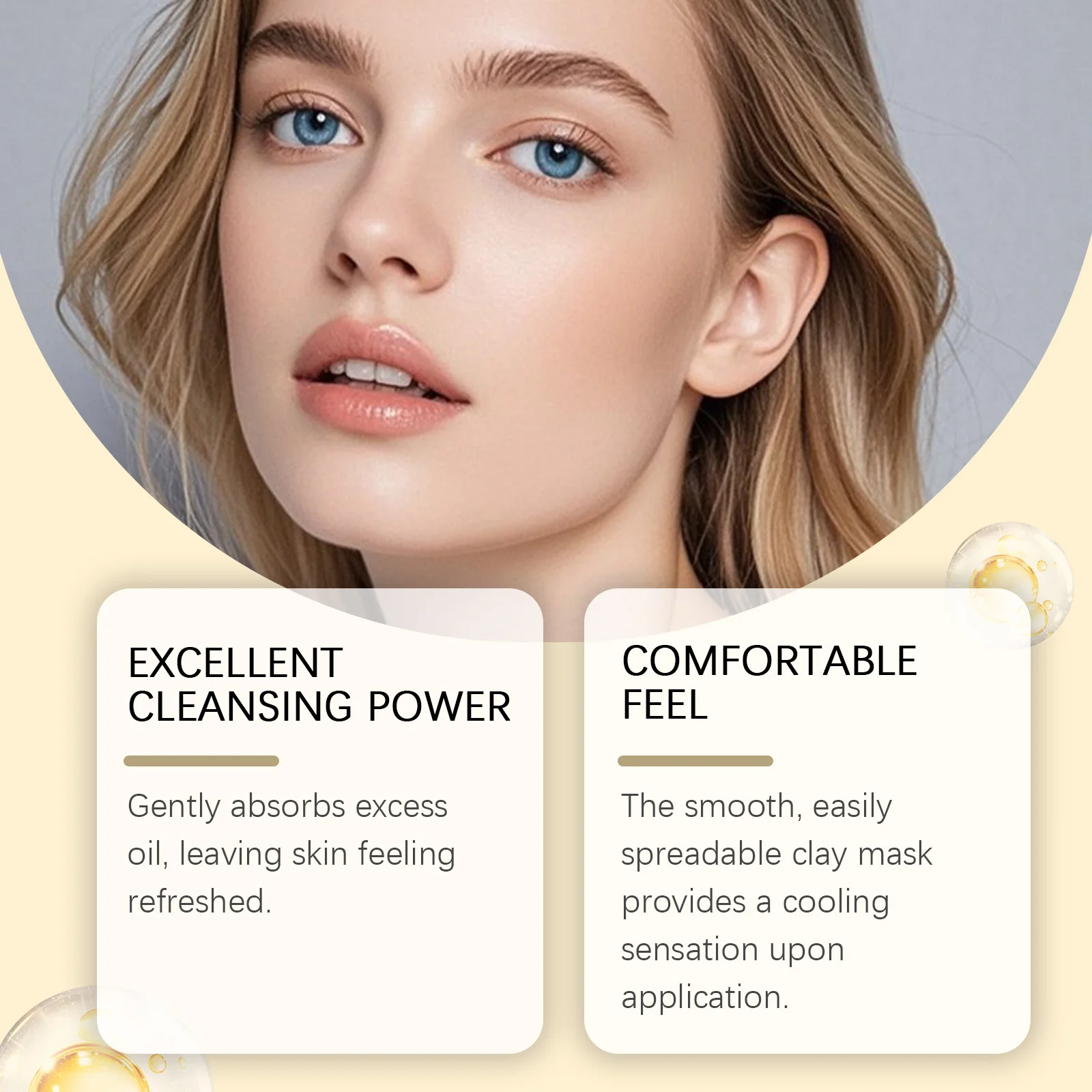 Firming Skin Cleansing Clay Mask Natural Grain Extract Deep Clean Impurities Pore Minimizing Smooth Soften Facial Wash Off Mask