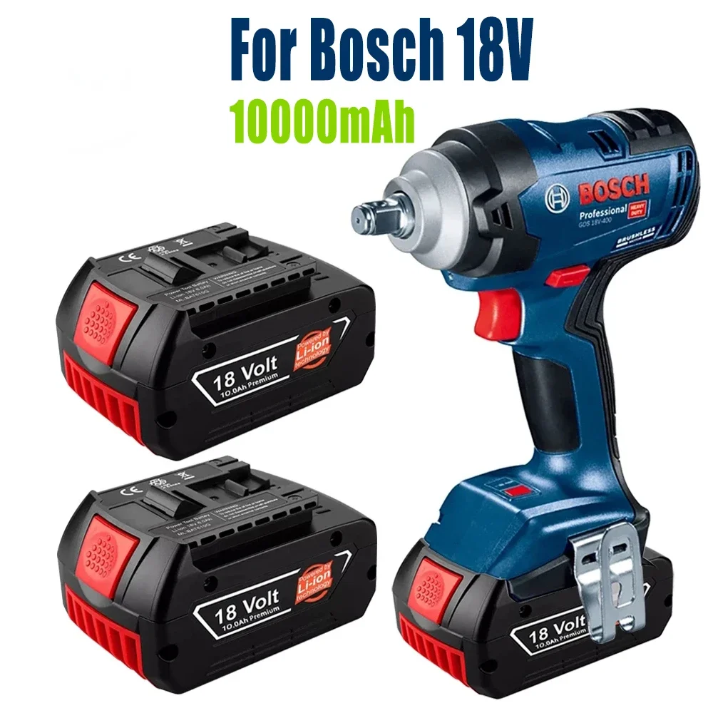 

NEW 18V 10Ah Rechargeable Li-Ion Battery For Bosch 18V Power Tool Backup 10000mah Portable Replacement BAT609 Indicator Light