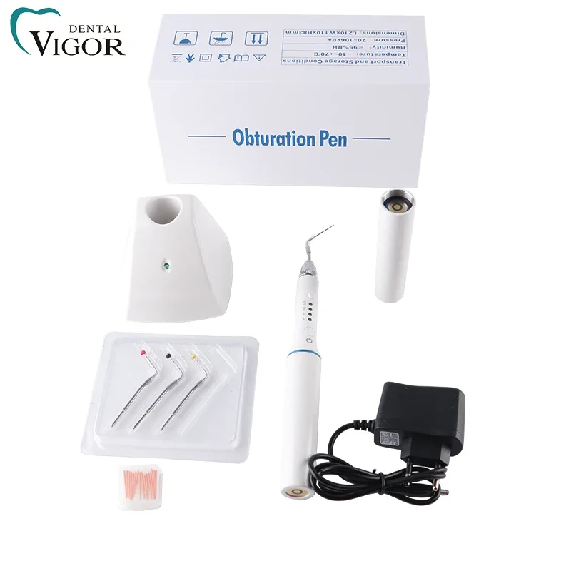 den tal Endodontic Endo Cordless Gutta Percha Obturation System Heated  Melt Pen with 4 Tips