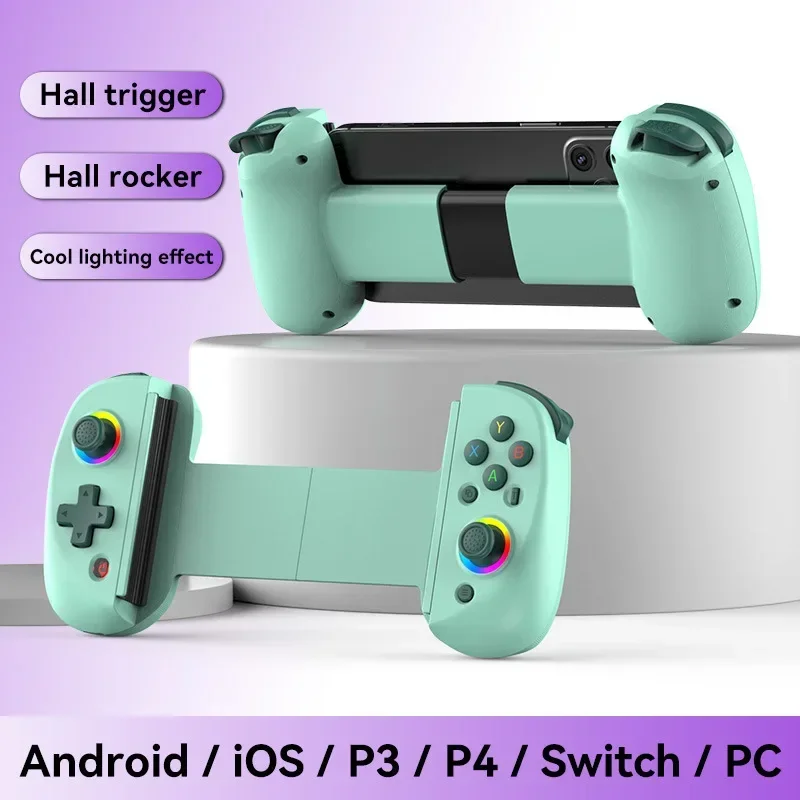 2025 BSP D8 RGB tablet Controller Maniglia wireless per Switch gioco Bluetooth Gamepad allungamento Joystick vibrazione a sei assi