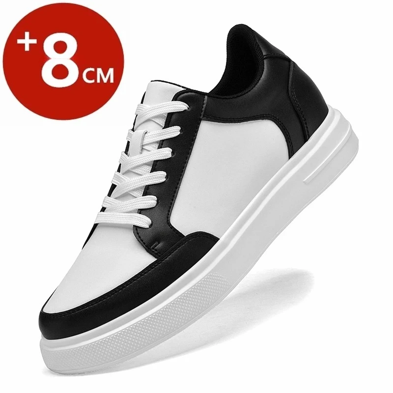

Men Sneakers Elevator Shoes 2026Breathable Sports Casual Board Shoes Comfortable Platform Hidden Inner Heightening Shoes 8cm