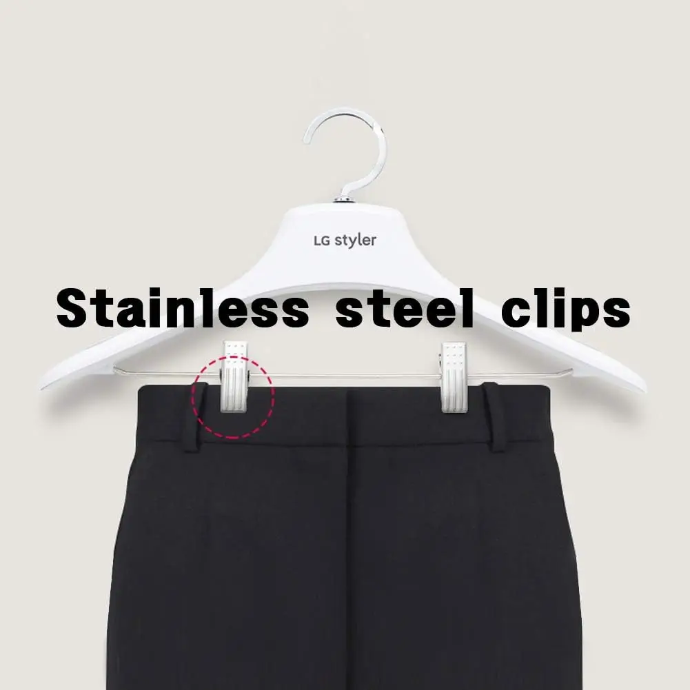 Styler Clothes Shirts Suit Hanger Holder with Non-Slip Pad, Stainless Steel Clips and Hooks