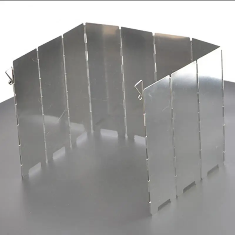 Placa plegable para parabrisas de Gas, protector de viento para estufa al aire libre, cocina, cortavientos, estufa de gas para acampar, pantalla a prueba de viento, equipo de camping