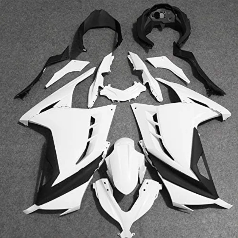 ZXMT مجموعة انسيابية للدراجات النارية غير مطلية لـ Kawasaki NINJA 300 EX300 EX300A EX300B 2013-2017/Ninja250 2013-2015(17 قطعة)