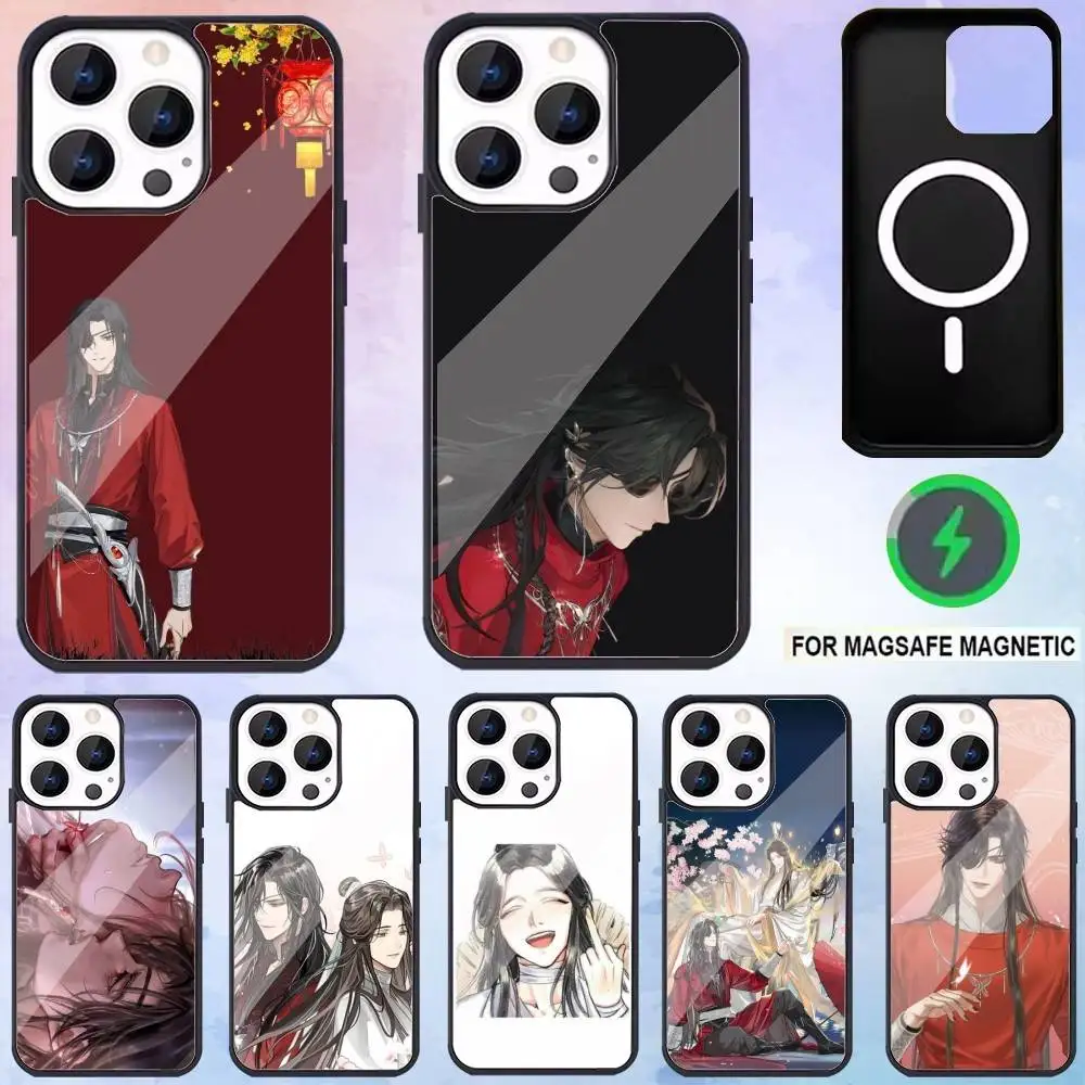 

Hot anime Heaven Official's Blessing Phone Case For iPhone16,15,14,13,12,11,Pro, for Magnetic Frosted Clear5G