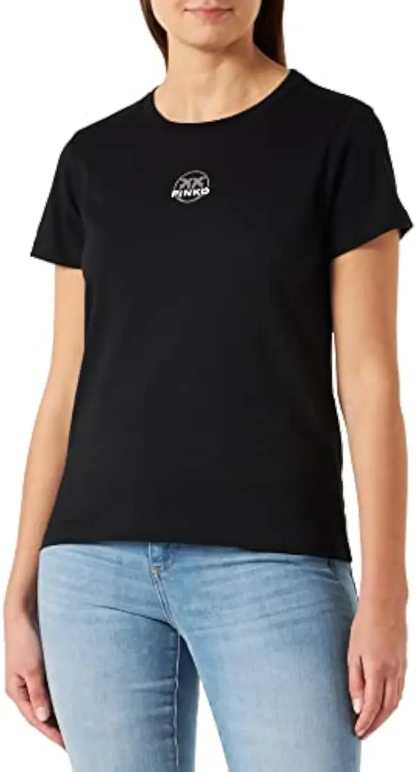 

2025 Pinko T-shirt Pattern Text Printing T Shirt Summer Luxury Brand Cotton Tshirt for Men Short Sleeves Women Top Tees Fashion