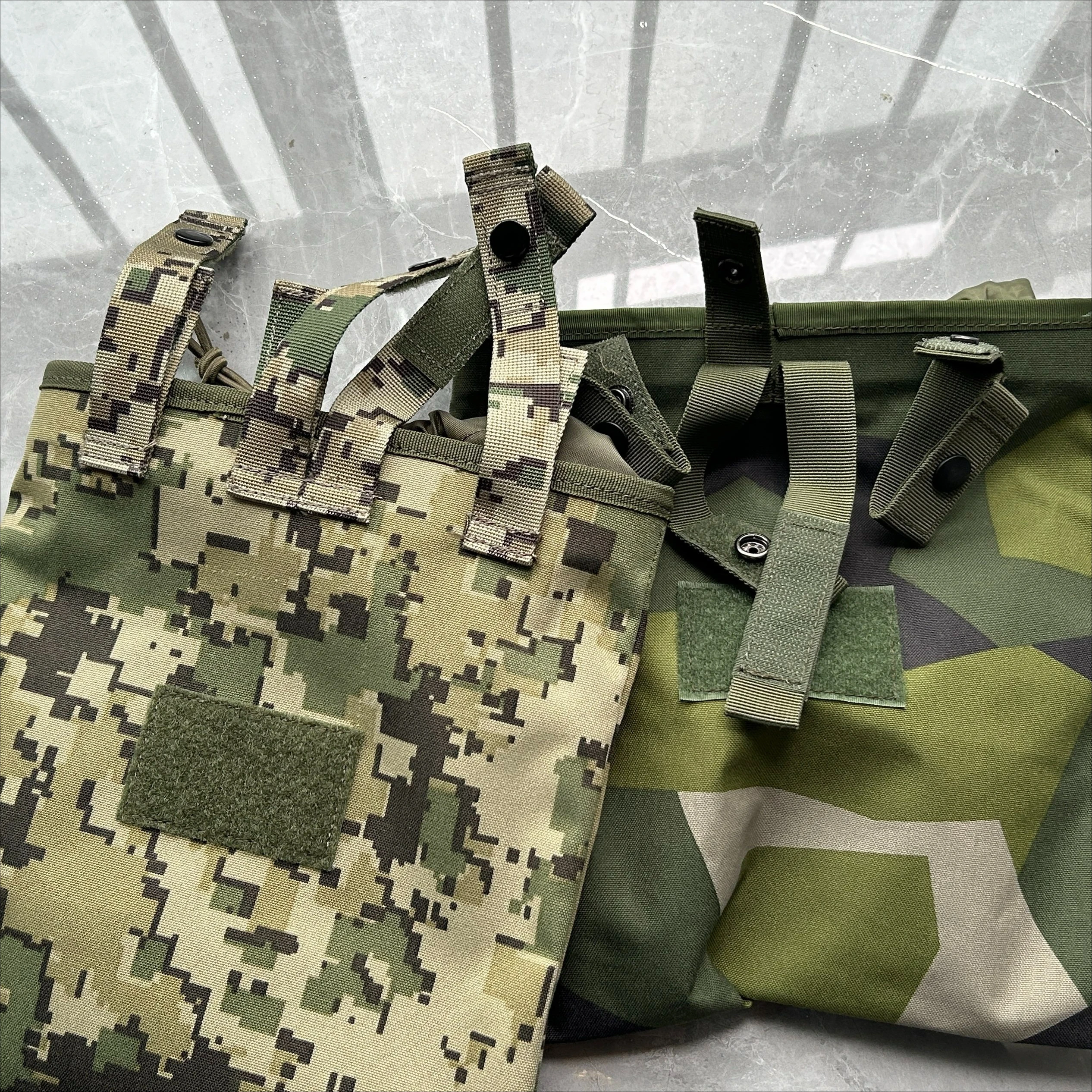 Tactical  US4CES Mexican Camouflage Recycling Bag Miscellaneous Bag Foldable Storage Pouch M90 Splatter Camo Optional