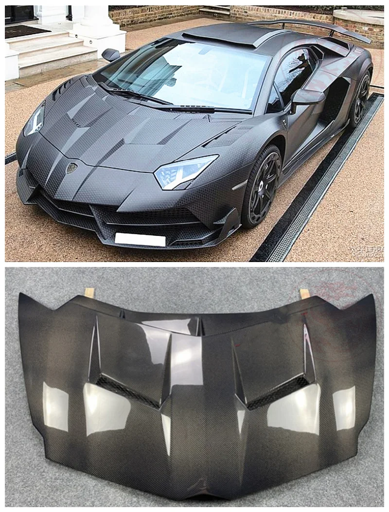 

Fits For Lamborghini Aventador LP700 720 LP750 2011-2019 High Quality Carbon Fiber Front Splitter Engine Hood Vent Cover