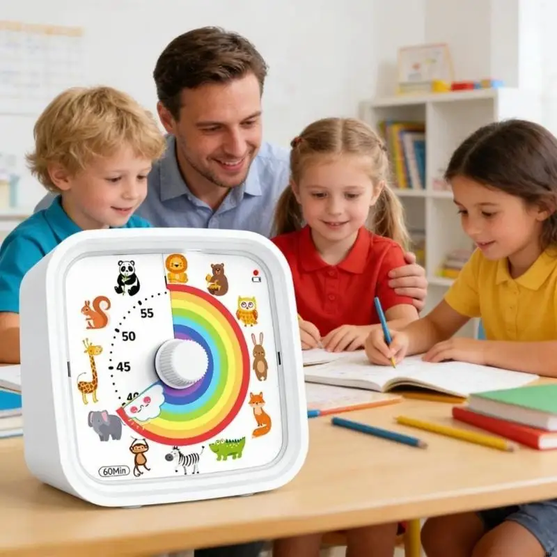  Kids Cartoon Countdowns Timer Visual With Adjustable Volumes And Night Light
