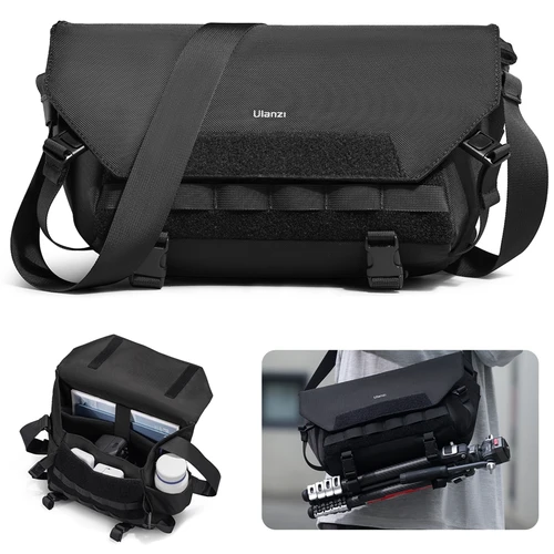 Ulanzi BC08 bolso bandolera de 9L de capacidad, bolso Universal a prueba de salpicaduras, bolso cruzado de fotografía para cámara DSLR, organizador de viaje al aire libre