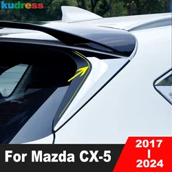 For Mazda CX-5 CX5 KF 2017-2021 2022 2023 2024 Chrome Car Rear Window Spoiler Cover Trim Side Wing Triangle Trims Accessories