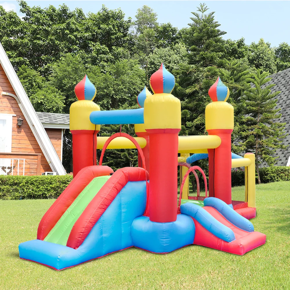 2024 Castle Slide Outdoor Small Inflatable Jumping Bed Children's Playground Factory Direct Sales Inflatable Jumping Bed