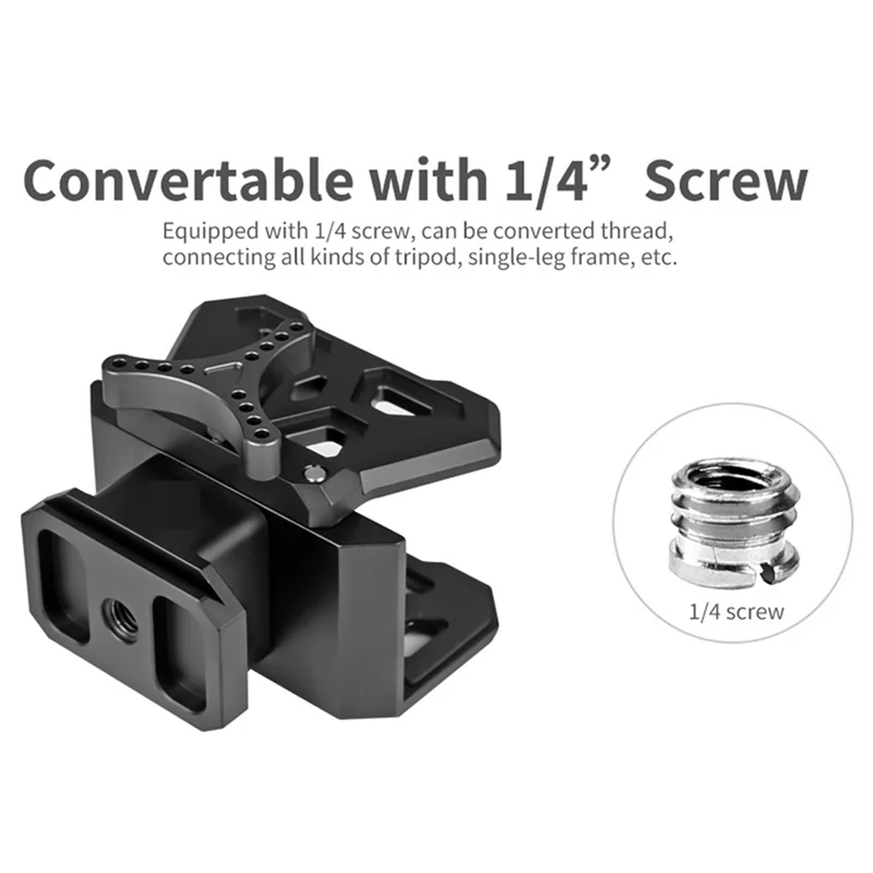 

AB41-Professional Saddle Clip Adapter Tripod Bracket Vise Clamp Outdoor Bracket Adapts To3/8 Inch Thread Easy Installation