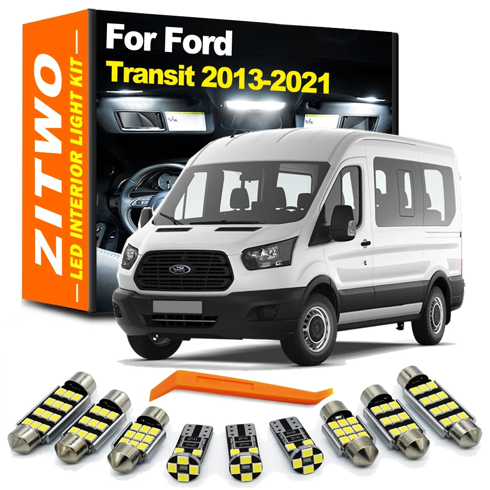 17 sztuk żarówek LED do oświetlenia wnętrza samochodu do Forda Transita Connect Custom Tourneo 2013 2014 2015 2016 2017 2018 2019 2020 2021