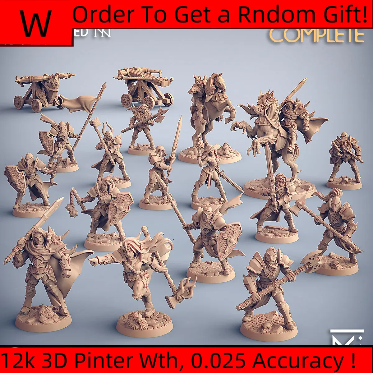 

3D Printing Microscopic Models 【 Lizard Man 】 Priest Warrior Warlock Dragon Knight Dnd Piece Model