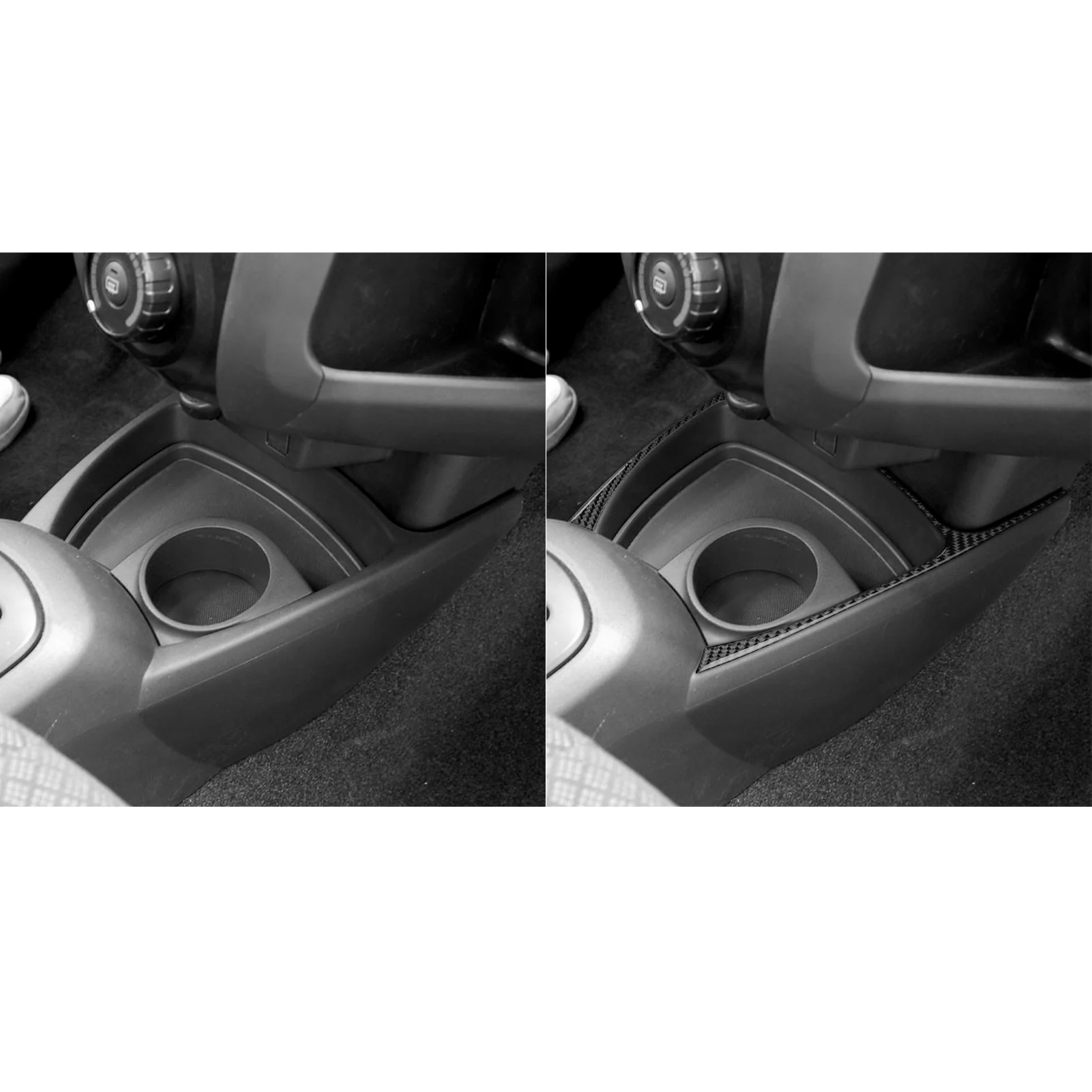 Real Carbon Fiber For Toyota Yaris 2006-11 Car Center Console Storage Frame Trim Customizable Car Sticker Interior Accessories