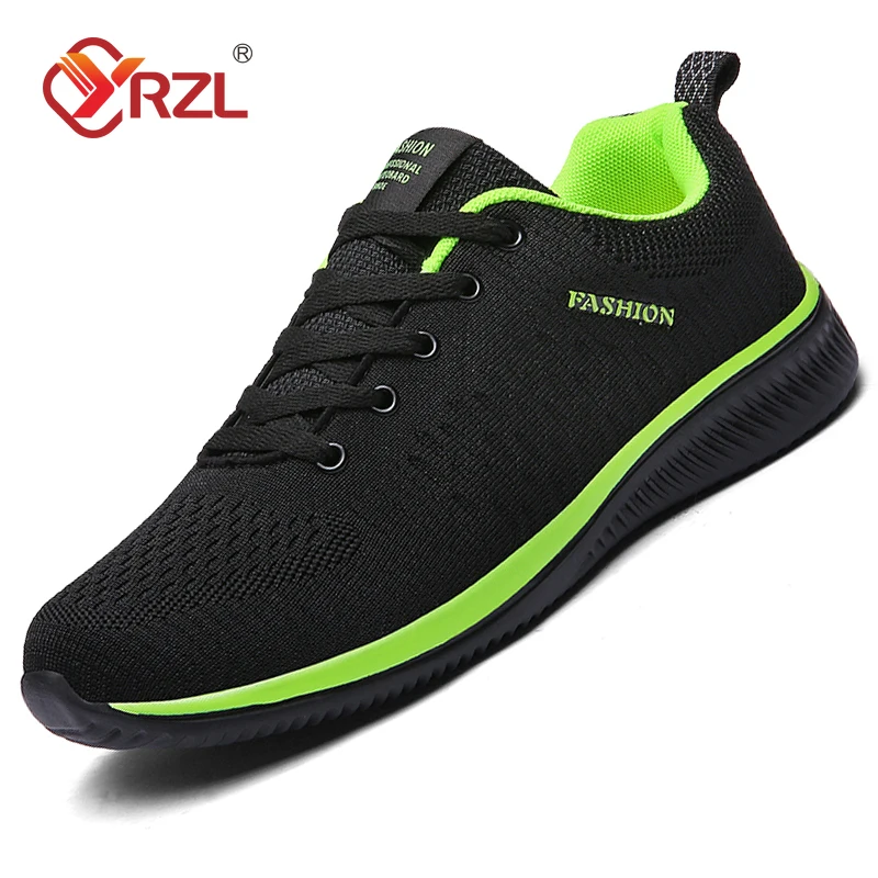 

YRZL Man Sneakers Running Shoes for Men Breathable Sport Shoe Fashion Summer Breathable Lace Up Sneakers for Men Plus Size 39-48