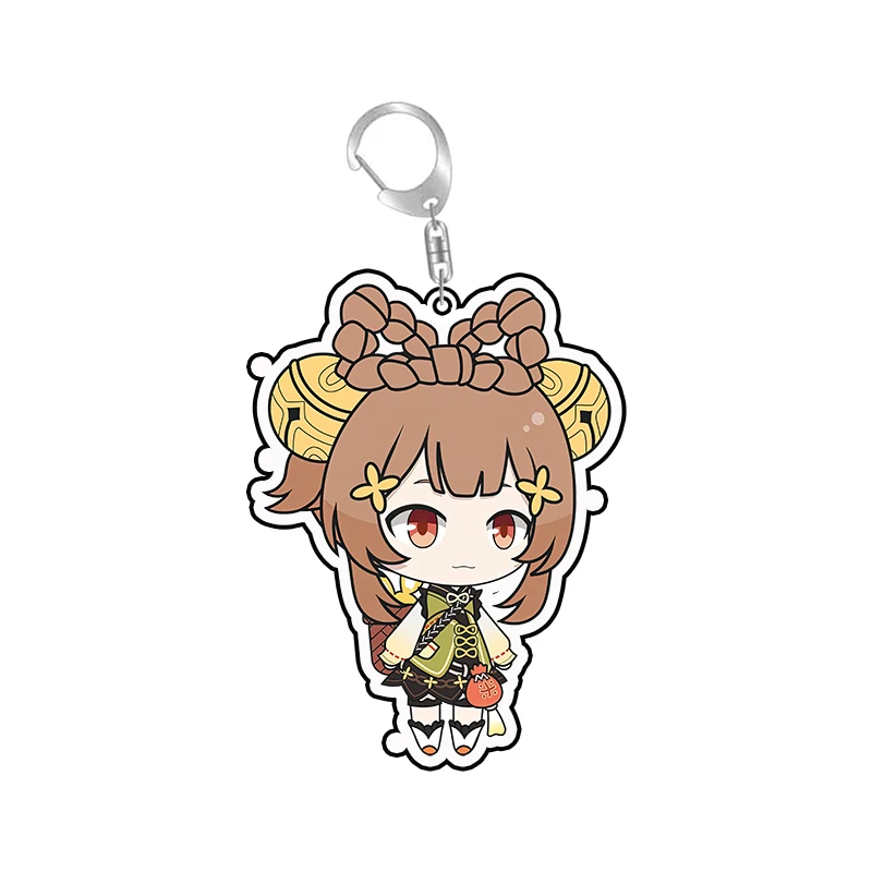 Customized Cute Genshin Impact Acrylic Key Chain Yaoyao Figure Yoimiya Figurine Custom Double Coated Printing Anime Keychain