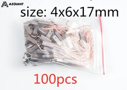 100pcs carbon brushes for Bosch BMW Volkswagen Audi Changan Geely Ford Volvo Generator (4x6x17mm)
