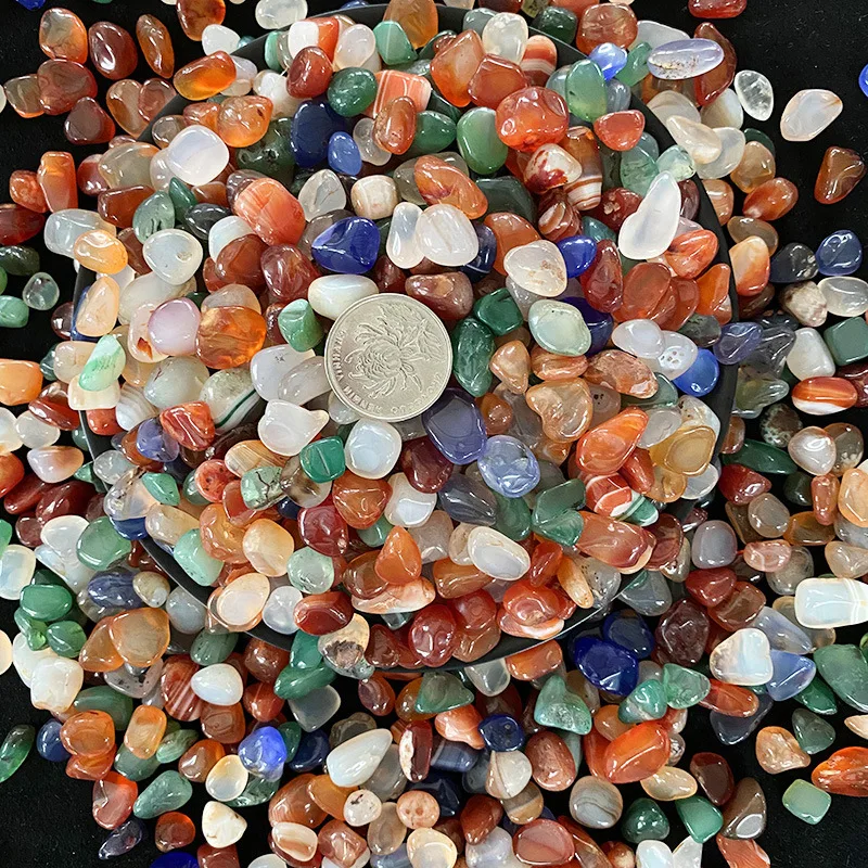 Luxury 100g Natural Agate Crystal Pebbles Colorful Decorative Stones for Aquariums, Fish Tanks Air Plant Home Decor view 5