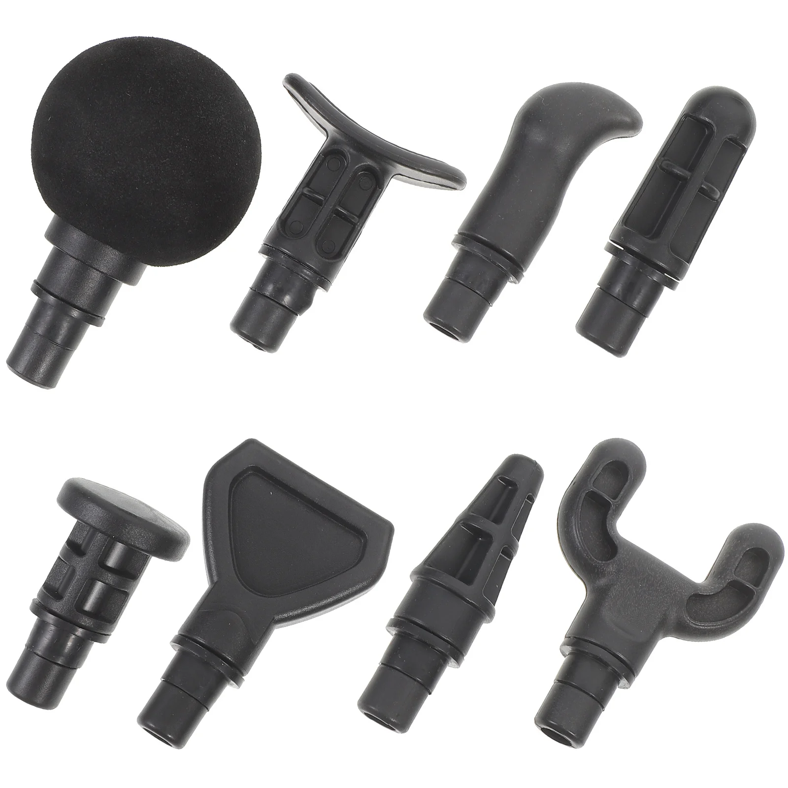 

1Set Fascia Massager Black Easy Replace Fitness Massager Adapter for Muscle Relaxation Accessory