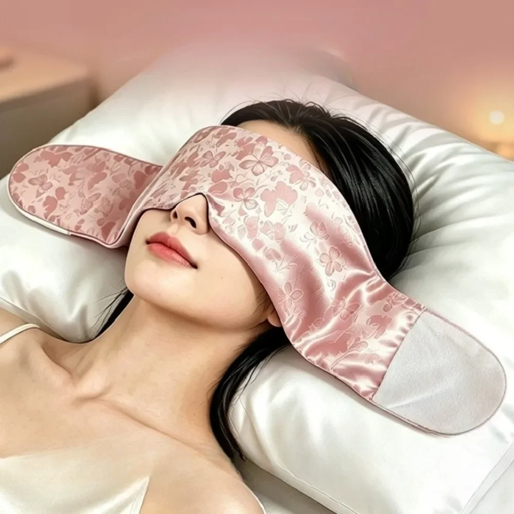 Weighted Sleep Eye Mask Anti Snoring Relief Pressure Block Light Eye Cover Double Sided Jacquard Fabric Comfort Sleeping Mask