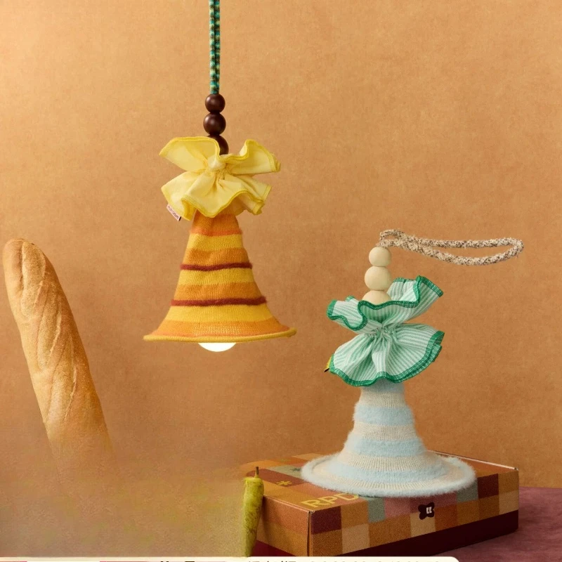 Knitted atmosphere night light creative gift striped ethnic wind hanging light