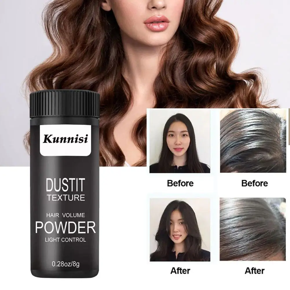 Poudre travaillait fiante pour cheveux, augmente le volume des cheveux, poudre texturisante longue durée, poudre coiffante fine et moelleuse, unisexe, 8g, 3 pièces