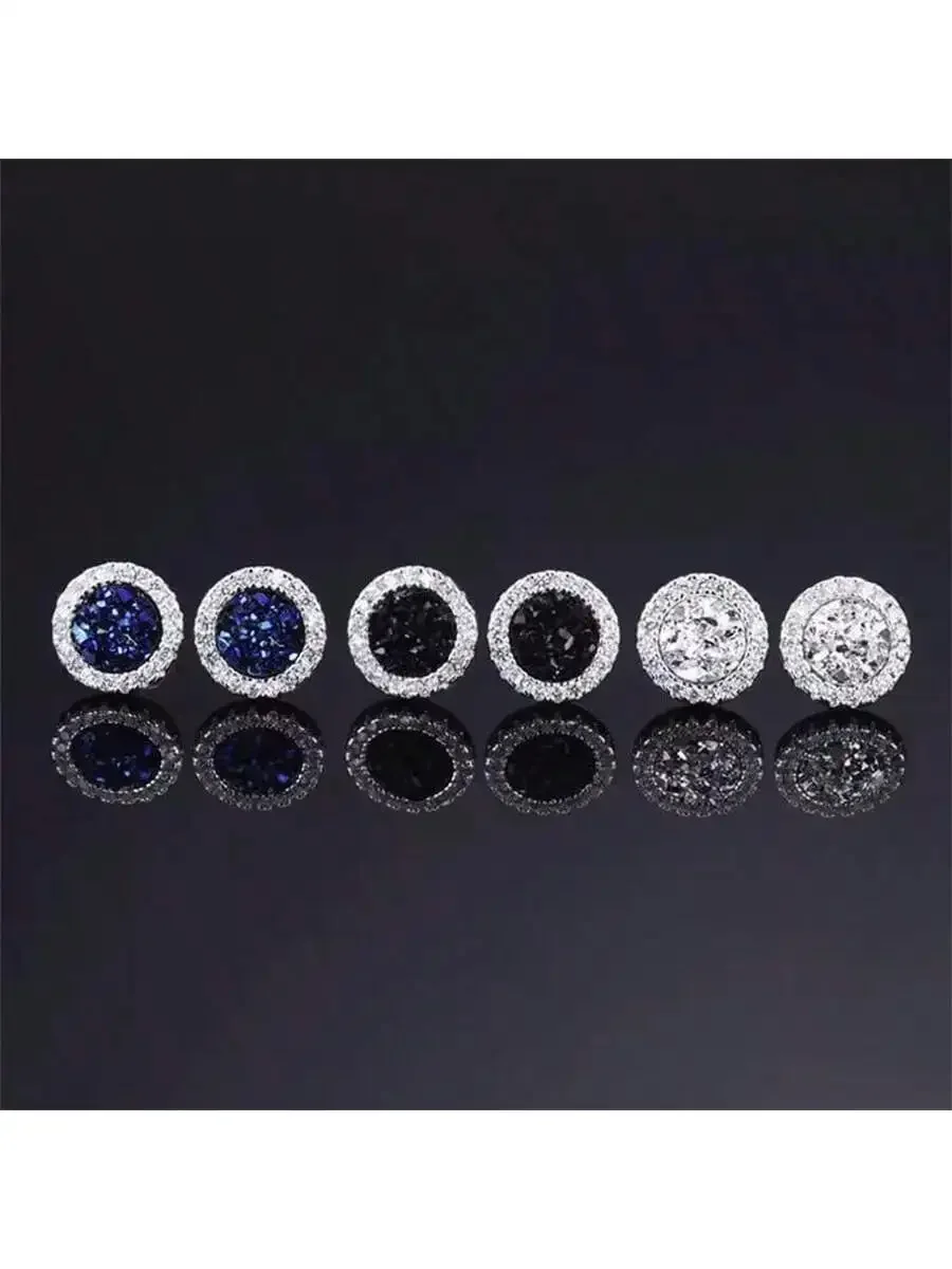 

2pcs Simple Stylish Rhinestone Stud Earrings For Daily Wear