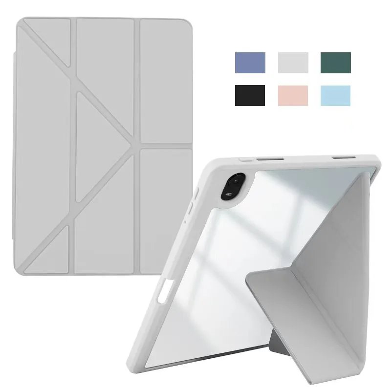 

Y-fold Stand Case For iPad 5 6 7 8 9 10th Air Pro MINI 4 10.2 11 12.9 13 inch Leather Sleeve Cases Hard Clear Shockproof Cover