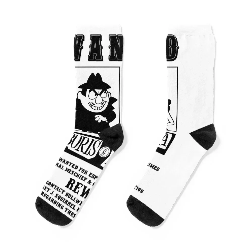 

Day Gifts For Boris Natasha Wanted Poster Gift Music Fans Socks hip hop cartoon set Woman Socks Men's