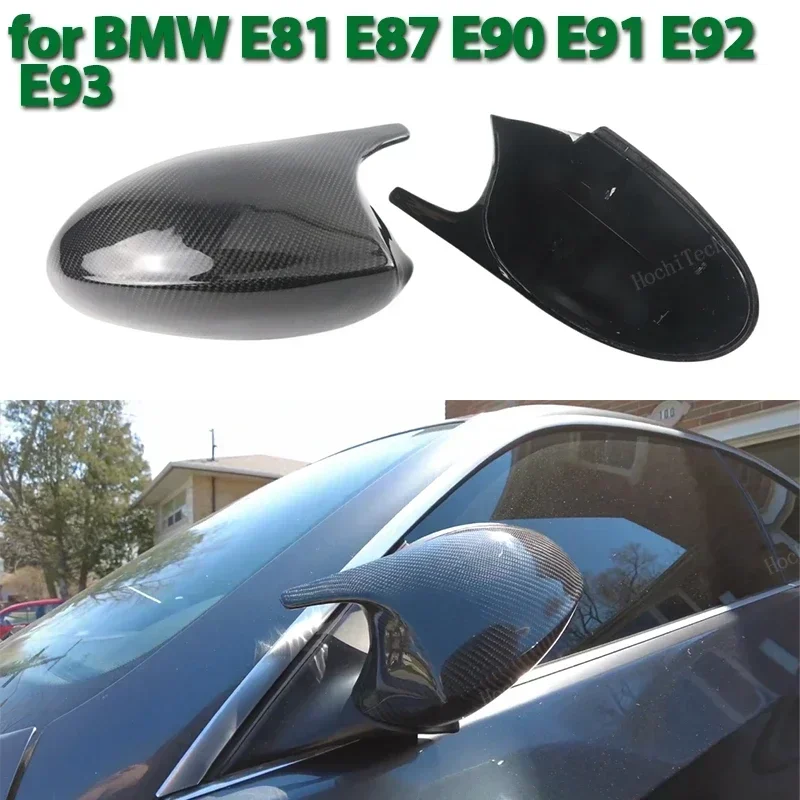 

1 Pair Real Carbon Fiber M Style Rearview Side Mirror cover Caps for BMW E90 E91 E92 E93 E81 E87 E82 E88 3 1 Series