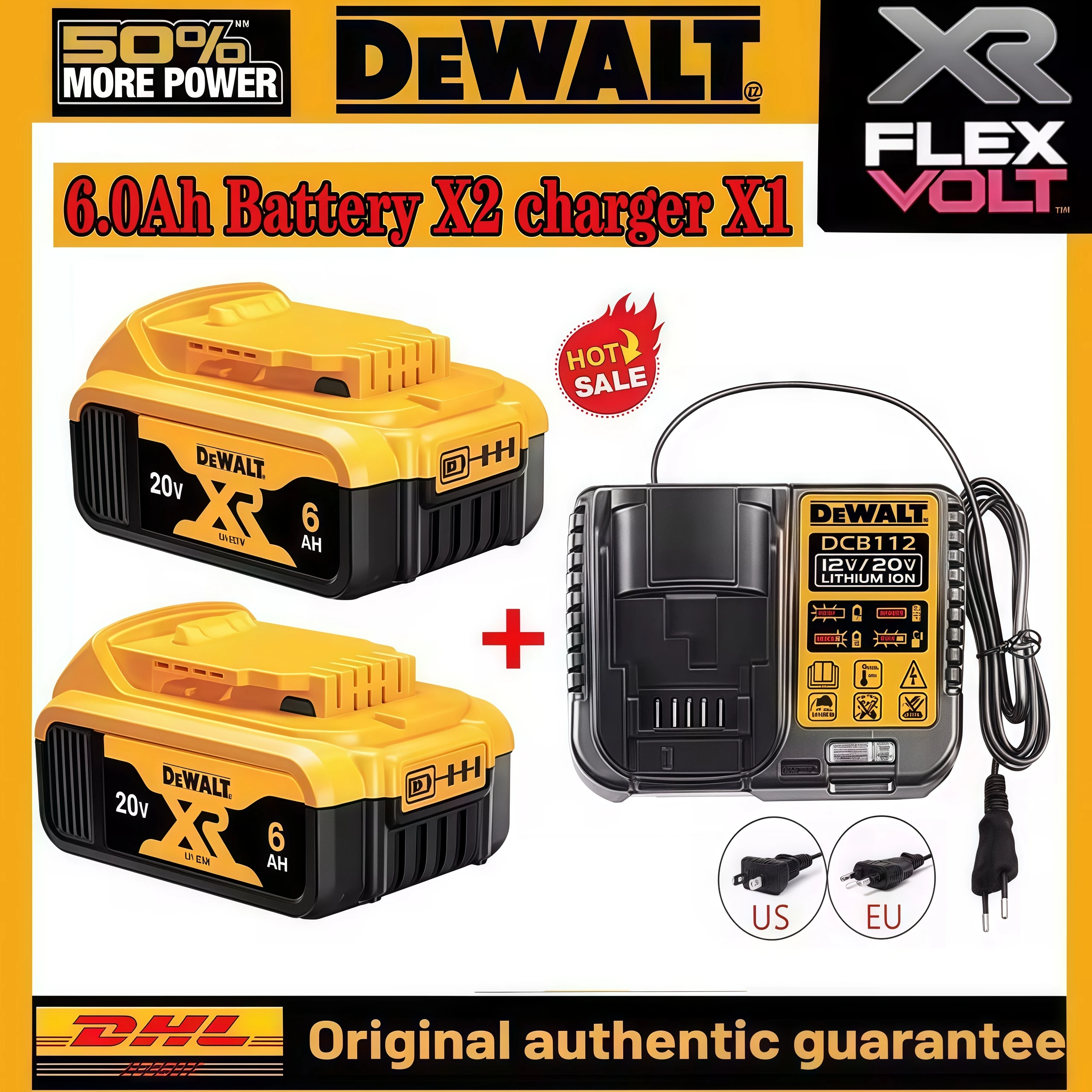 

Original DeWalt 6Ah/5Ah 20V battery replaceable DCD887 DCD805 DCF860 Dcd796 DCG406 DCF880 DCF512 DCD805 power tools battery