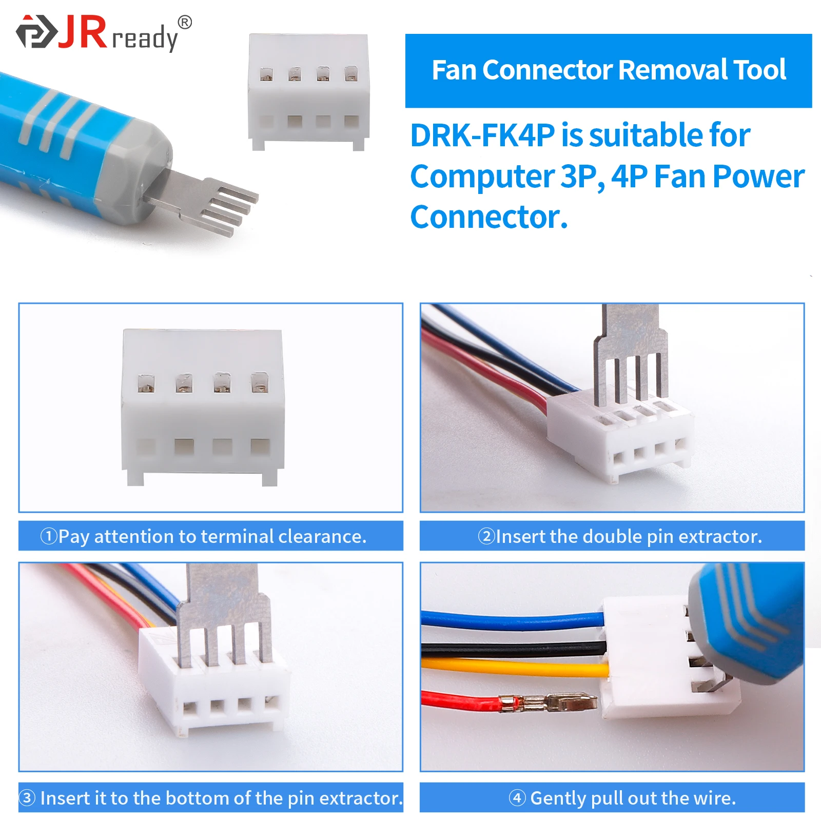 JRready Electrical Connector Pin Removal Tool Kit,Includes Mini-Fit Jr. Extraction, Molex Micro-Fit 3.0 Terminal Release Tackle