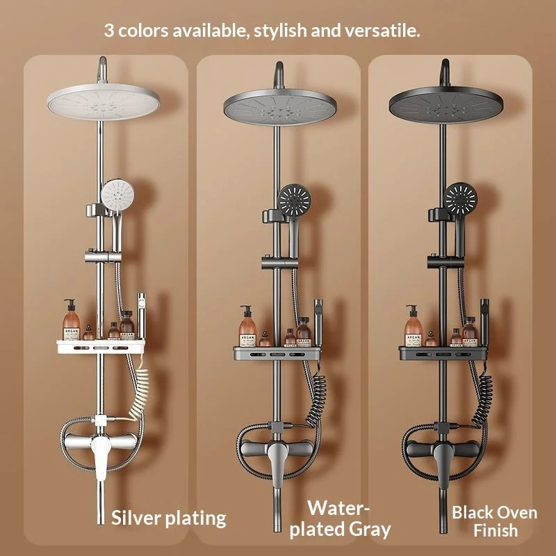 

Modern High Pressure Shower Set For Home Bathroom Shower Head With Boosting Function Independent Unit