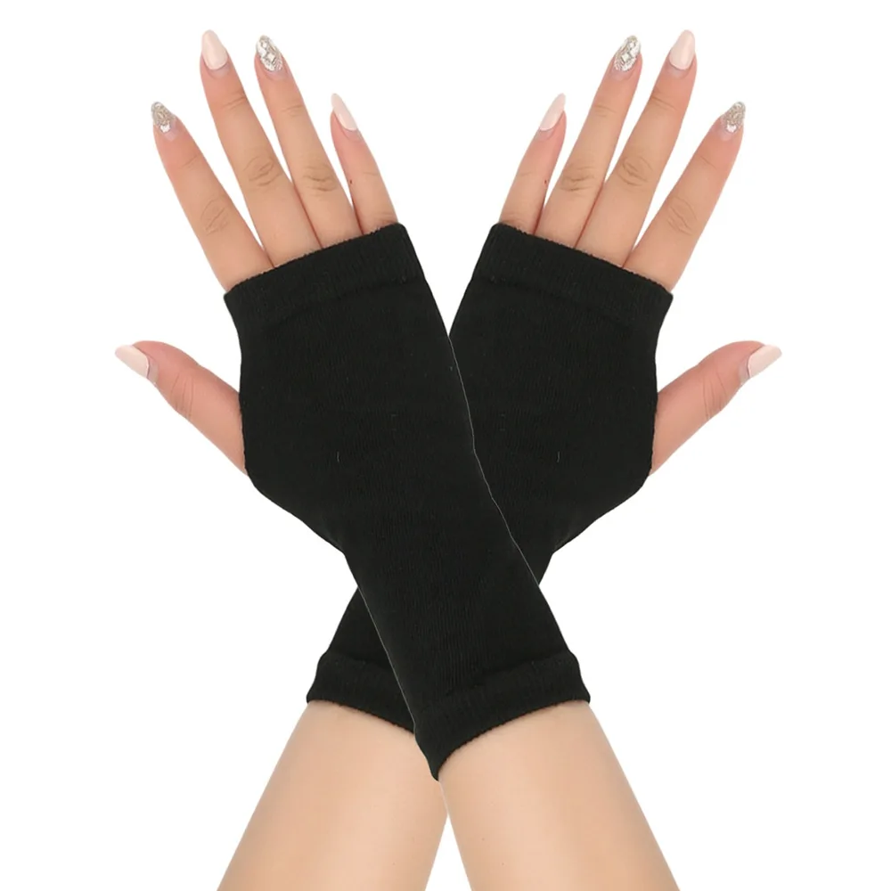 Neue Halbfinger-Sport-Handschuhe mit offenen Fingern, gestrickt, kurz, für Herren und Damen, Herbst/Winter, dünne DIY-Armabdeckung – Detail 27