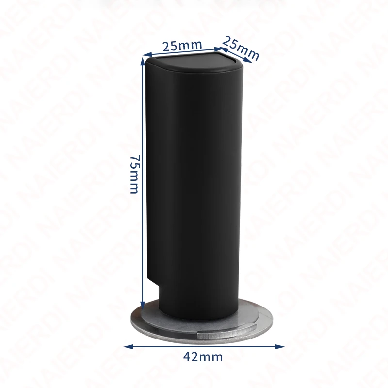 Naierdi magnetischer Tür stopper Edelstahl Hochleistungs-Tür stopper schwarzer nagel freier Tür saugt ür halter Türbeschläge – Detail 7