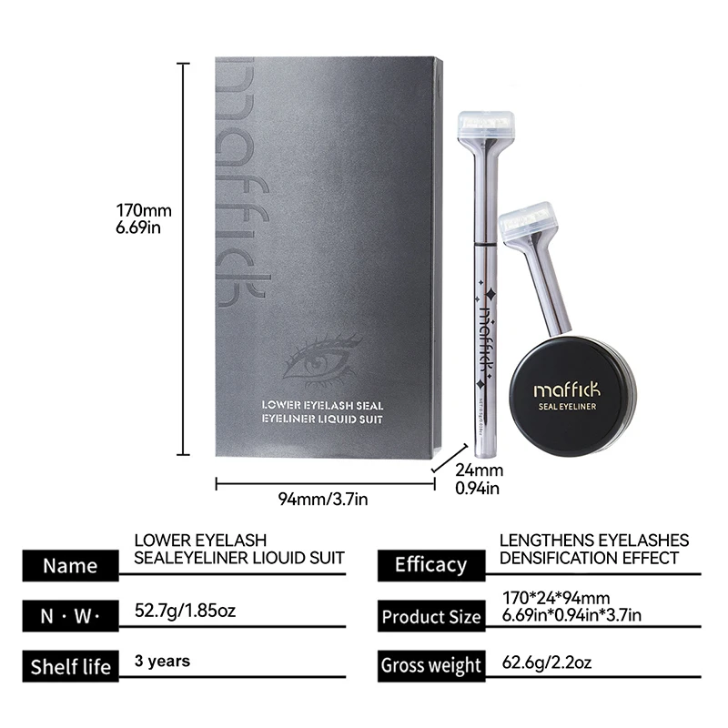 下まつげスタンプペン防水ナチュラル長持ちアイライナー、汚れなし、初心者に適したコンビネーションパック、色褪せなし