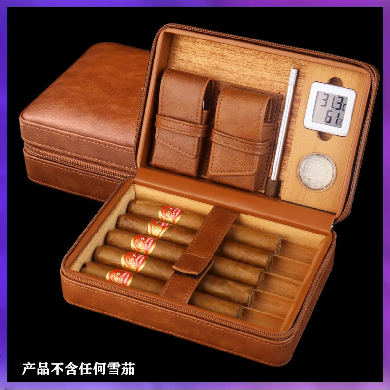 Коробка для сигар Портативная коробка для увлажнения сигар из кедрового дерева Портативная коробка для сигар большой емкости Коробка для сигар Портативная коробка для увлажнения сигар из кедрового дерева Портативная коробка для сигар большой емкости