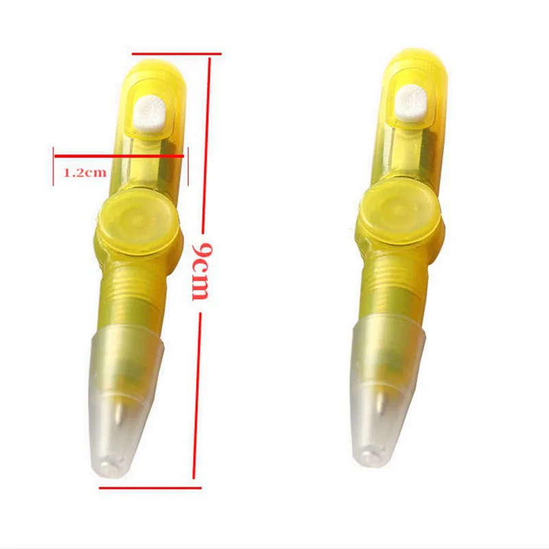 Nuovo 2 in1 Hand Spinner LED PEN Light Fidget Spin EDC autismo giroscopio Glow dark