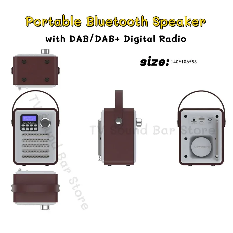 مكبر صوت بخاصية البلوتوث محمول مع DAB/DAB + استقبال راديو رقمي راديو FM التعامل مع USB TF مشغل MP3 دعم محطات الإعداد المسبق