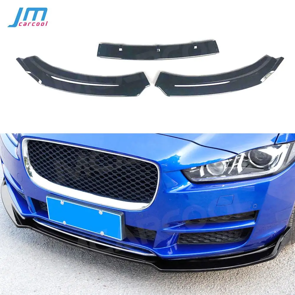 

Front Lip Spoiler Apron For Jaguar XE 2017-2018 ABS Gloss Black 3 PCS/Set Head Bumper Chin Shovel Guard Car Styling